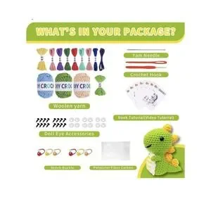 6Pcs Crochet Kit For Beginners Crochet Animal Kits DIY Craft For Adults/Kids NEW