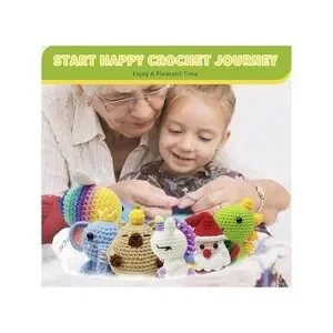 6Pcs Crochet Kit For Beginners Crochet Animal Kits DIY Craft For Adults/Kids NEW