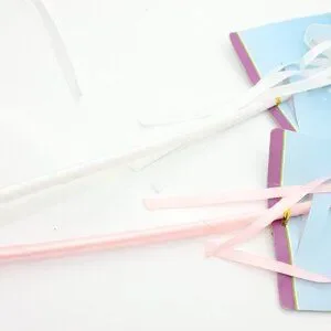7 Piece Fairy Wands White Pink Girls Party Favors Fairy Wands Dress-Up Princess