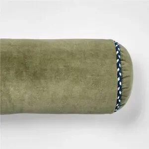 7"x18" Bolster W Piping Throw Pillow Green - Threshold Designed W Studio McGee