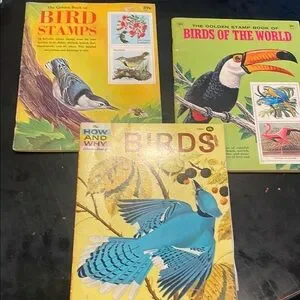 70’s bird stamp books and Information book