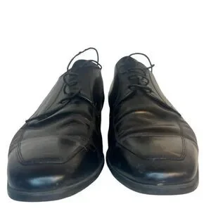 $700 Santoni Italian Leather Dress Shoes 8.5 Prichard Apron Toe Derby Oxford