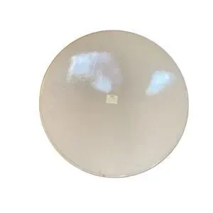 70s Vintage Round Acrylic Christmas Tray with Handles White 13.5” Diameter