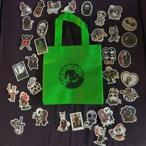 $8 Custom made canvas bag & 10 random stickers w/ NBC purchase