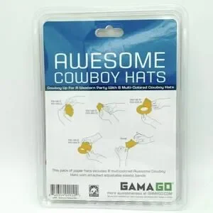 8 Mini Cowboy Hat Party Hats Photo Booth Prop Party Favors Fun Paper Cardstock