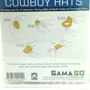 8 Mini Cowboy Hat Party Hats Photo Booth Prop Party Favors Fun Paper Cardstock