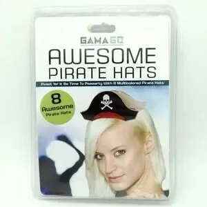 8 Mini Pirate Hat Party Hats Photo Booth Prop Party Favors Fun Paper Cardstock