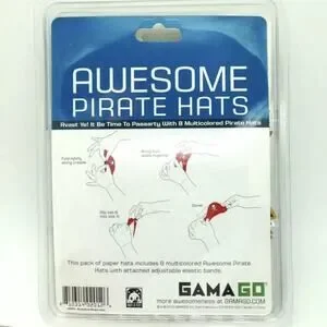 8 Mini Pirate Hat Party Hats Photo Booth Prop Party Favors Fun Paper Cardstock