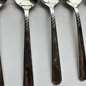 8 OneidaCraft Flight Deluxe Stainless Teaspoons Discontinued Silverware