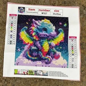 8”X8” Completed Dragon Diamond Painting