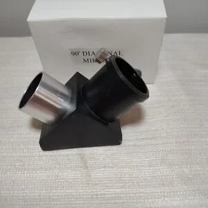 90° Telescope Diagonal Mirror With Box 1.25" Eyepiece Adapter Reflector Part