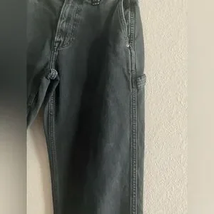 Abercrombie & Fitch A&F Black Authentic Rigid Denim Loose Jeans 29W X 30L