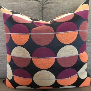 Accents Pillow 20 ”x20”Multicolor Feather