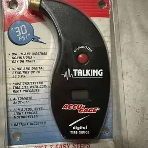 Accu-Gage Talking Digital Tire PSI Pressure Gauge New Car Truck Automobile