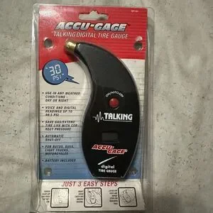 Accu-Gage Talking Digital Tire PSI Pressure Gauge New Car Truck Automobile