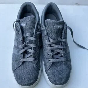 Adidas Neo Cloudfoam Daily Shoes Men's Size 8.5 Gray Sneakers Lace Up Low Top