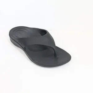 Aetrex Maui Flip Flops Men Sz 10 NEW Sandals Black Orthotic