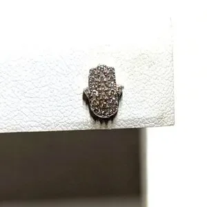 Affinity NIB 14k White Gold .10 cwt Diamond Hamsa Hand Single Earring Affinity NIB 14k White Gold .10 cwt Diamond Hamsa Hand Single Earring