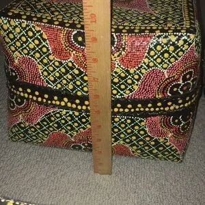 African Hand Painted Woven Storage Boxes