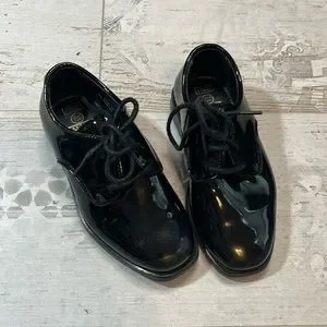 After Six Patent Black Dress Shoes Boys Size 10