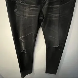 AG Jeans The Tellis Modern Slim Vapor Wash Distressed Black Size 30 NWT
