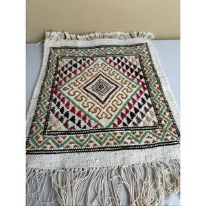 Age Handwoven Wool Anatolian/Caucasian Tribal Rug Sampler – Diamond Medallion