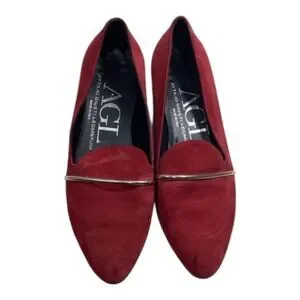 AGL Attilio Giusti Leombruni Red Suede Flats Women’s EU 36