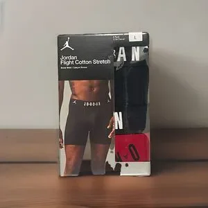 Air Jordan Boxer Brief Mens Jumpman Flight Cotton Stretch 2 Pack Size Small
