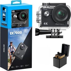 AKASO EK7000 Video Camera Underwater selfie EUC waterproof + new $70 SD card