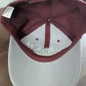 Alabama University Roll Tide Hat Cap Great Used Cond Velcro Closure Big Red