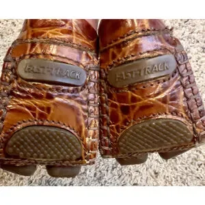 Aldo Brue Botticelli Fast Track Crocodile Leather Drivers Shoes - Size 8 3374