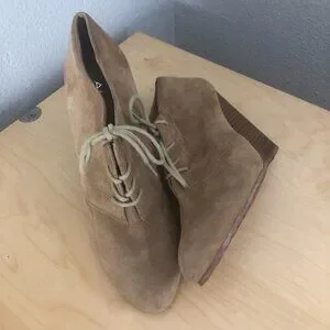 Aldo Suede Leather Chunky Wedge Bootie - Chukka