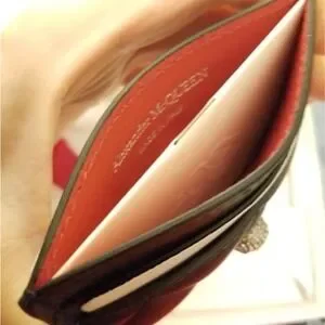 Alexander McQueen Black Wallet With Silver Skull