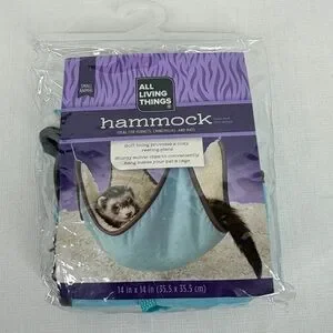 All Living Things Small Animal Light Blue Ferret Hammock NEW