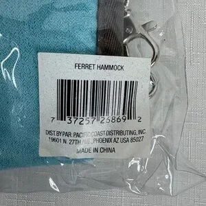 All Living Things Small Animal Light Blue Ferret Hammock NEW