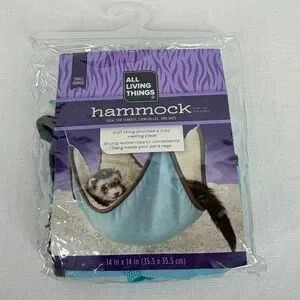 All Living Things Small Animal Light Blue Ferret Hammock NEW