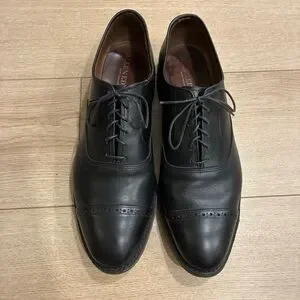 Allen Edmonds Port Washington Black Leather Cap Toe Oxford Shoes Size 11.5