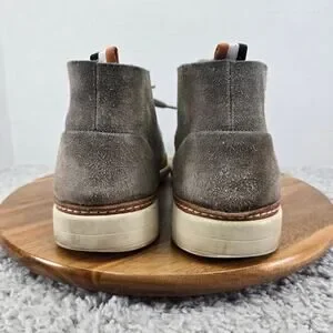 Allen Edmonds Wilder Gray Pewter Suede Casual Daily Chukka Dress Boots Mens 12 D