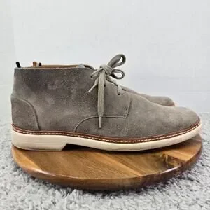 Allen Edmonds Wilder Gray Pewter Suede Casual Daily Chukka Dress Boots Mens 12 D