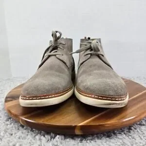Allen Edmonds Wilder Gray Pewter Suede Casual Daily Chukka Dress Boots Mens 12 D