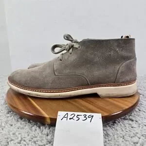 Allen Edmonds Wilder Gray Pewter Suede Casual Daily Chukka Dress Boots Mens 12 D