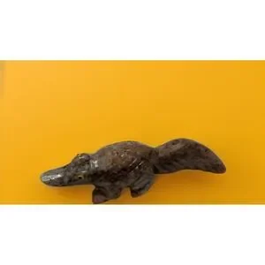 Alligator Handcrafted Stone Carved Animal Natural‎ Rock Mineral Carving Fetish