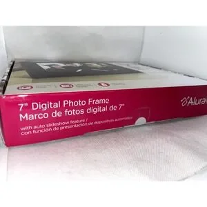 Aluratek ADPF07SF 7" Digital Picture Frame With Auto Slideshow USB SD Card Slot