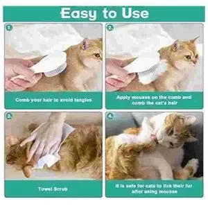 Amazon Waterless Cat Shampoo With Brush - White And Green