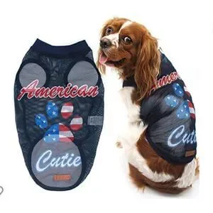 American Flag Dog Shirt - 4th of July