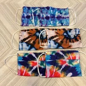 American Mask Project (6) Assorted Multicolor Tie Dye Masks