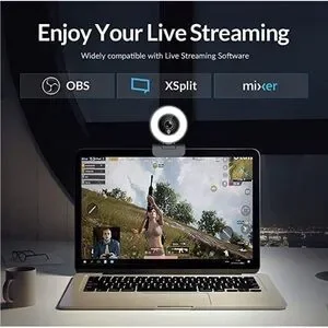 Angetube Streaming 1080P HD Webcam Built In Adjustable Ring Light And Mic