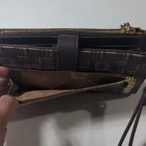 Anne Klein Brown And Gold Wristlet