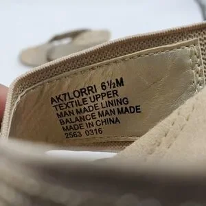 Anne Klein Sport Shoes Women 6M Lorri Gold Glitter Wedge Sandals