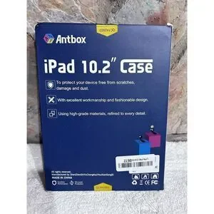 Antbox IPad 10.2 Case Generation 2019 Premium Brown Vegan Leather With Pen Holde